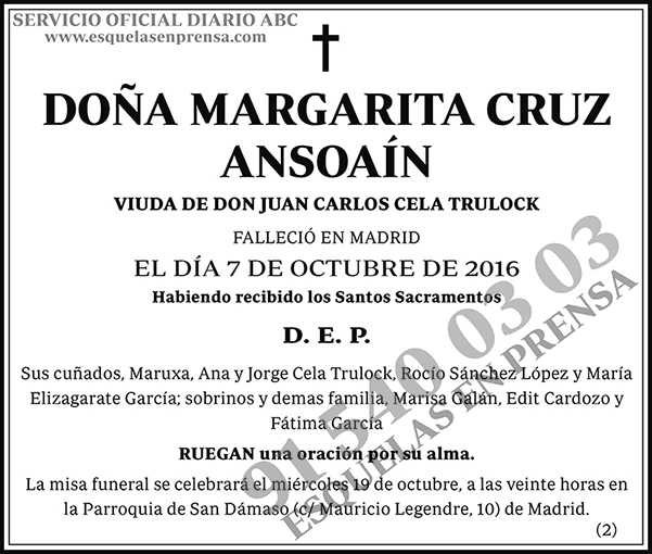 Margarita Cruz Ansoaín